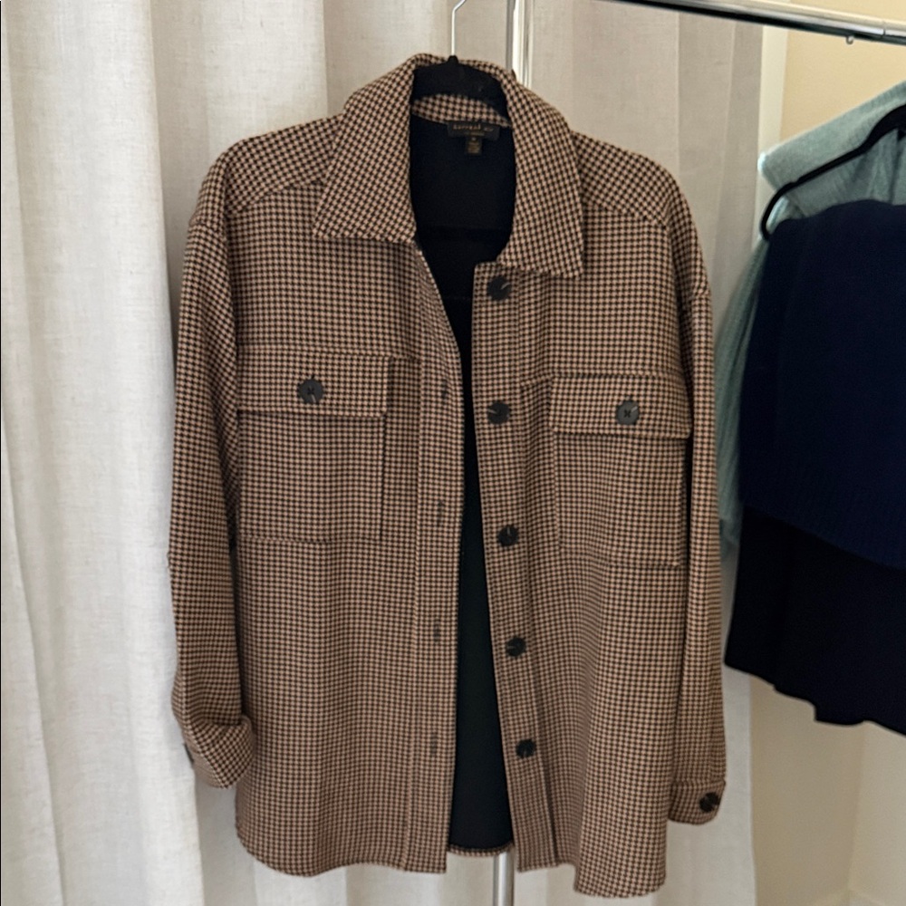 Brown Checkered Shacket